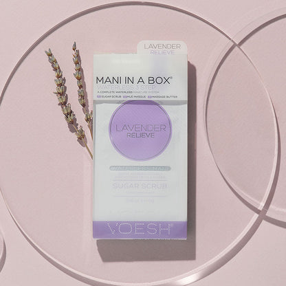 Voesh Mani In A Box Waterless 3 Step Lavender
