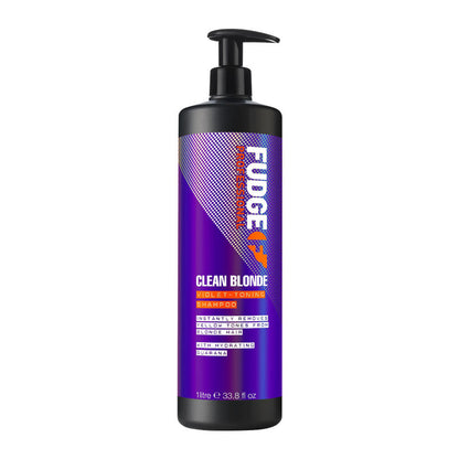 Fudge Professional Clean Blonde Violet-Toning Shampoo 1000ml