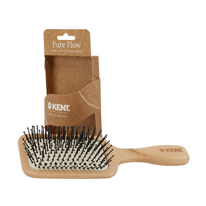 Kent Pure Flow Large Vented Fine Quill Paddle Brush