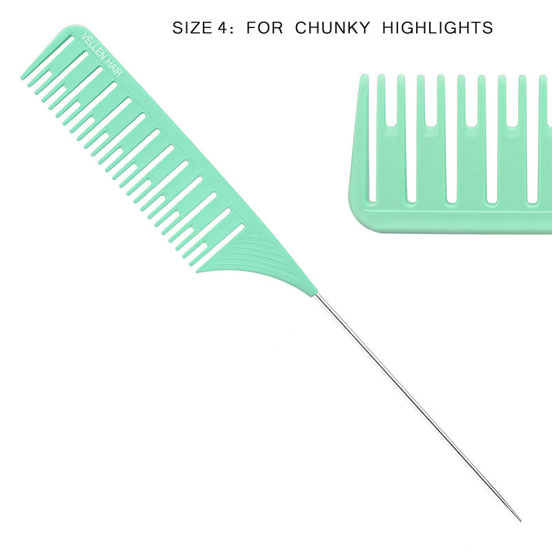 Vellen Hair Tail Comb Set Blue/Mint 2 x Sizes