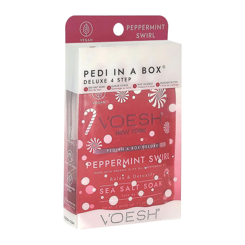 Voesh Pedi In A Box Deluxe 4 Step Peppermint Swirl