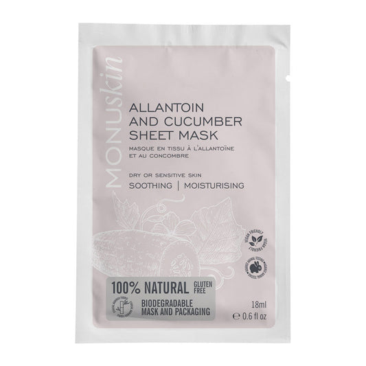Monuskin Allantoin and Cucumber Sheet Mask 18ml Single