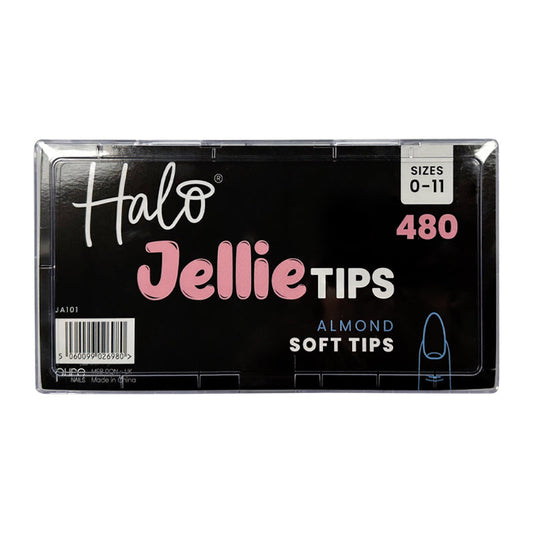 Halo Jellie Almond Sizes 0-11 Nail Tips x 480