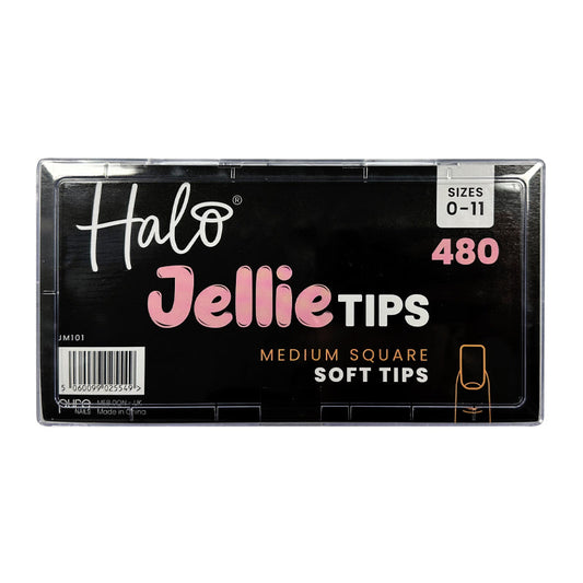 Halo Jellie Medium Square Sizes 0-11 Nail Tips x 480