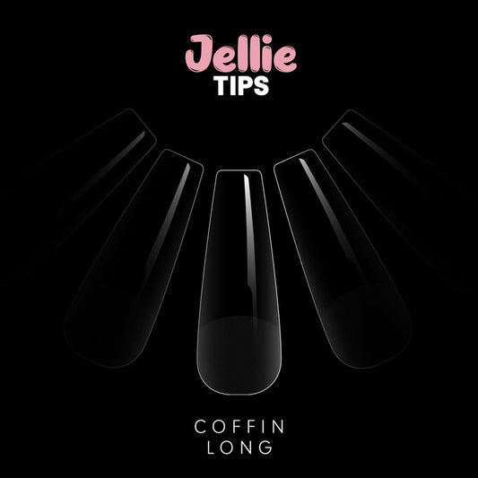 Halo Jellie Coffin Long Sizes 0-11 Nail Tips x 480
