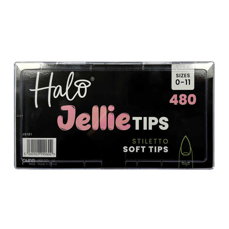 Halo Jellie Stiletto Sizes 0-11 Nail Tips x 480