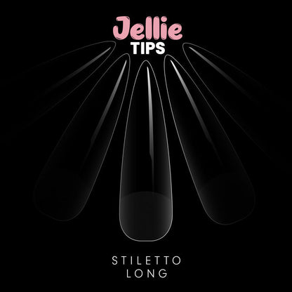 Halo Jellie Stiletto Long Sizes 0-11 Nail Tips x 480