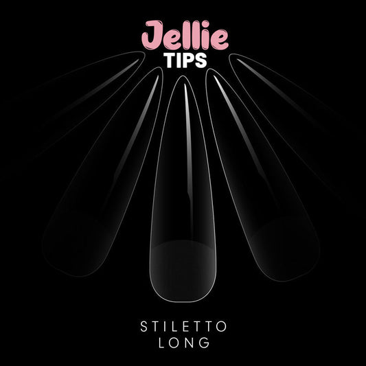 Halo Jellie Stiletto Long Sizes 0-11 Nail Tips x 480