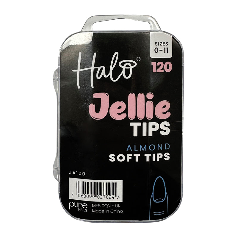 Halo Jellie Almond Sizes 0-11 Nail Tips x 120