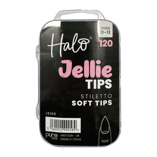 Halo Jellie Stiletto Sizes 0-11 Nail Tips x 120