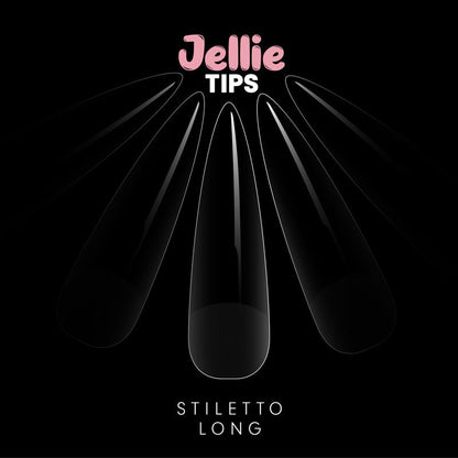 Halo Jellie Stiletto Long Sizes 0-11 Nail Tips x 120