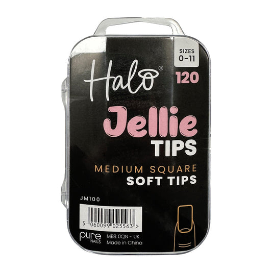 Halo Jellie Medium Square Sizes 0-11 Nail Tips x 120