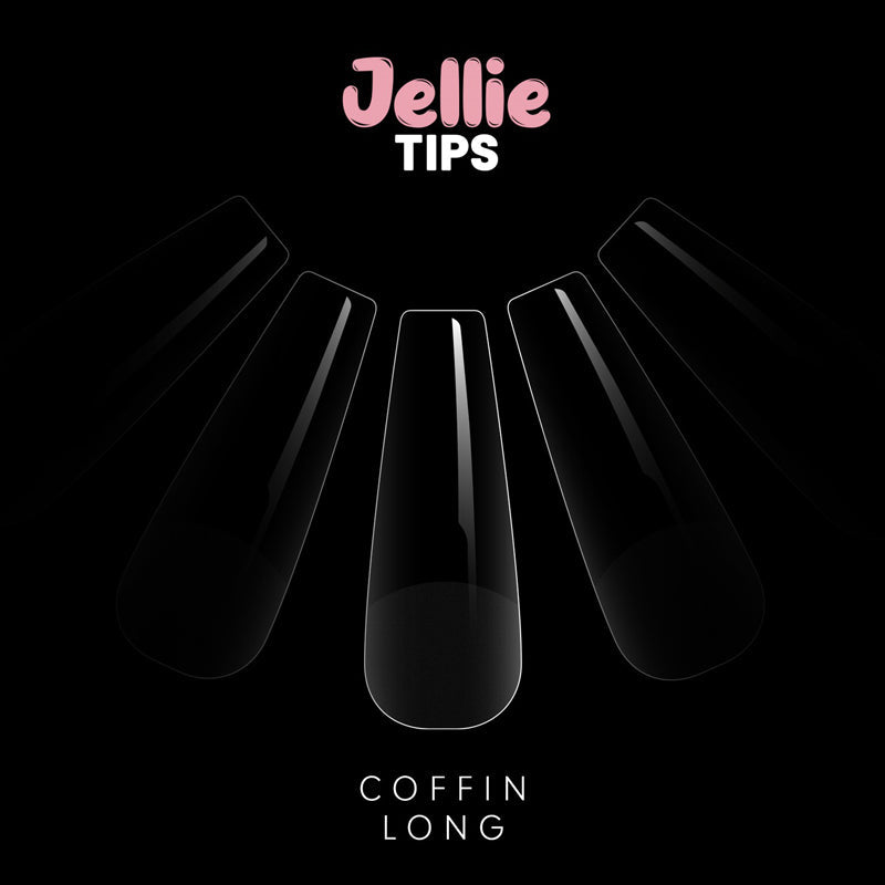 Halo Jellie Coffin Long, Sizes 0-11 Nail Tips x 120