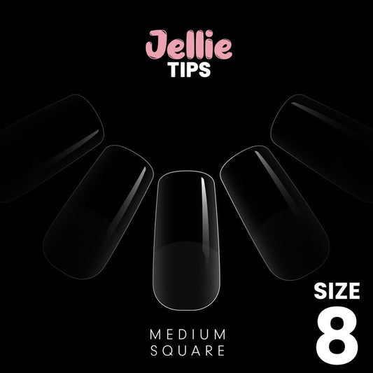 Halo Jellie Medium Square, Size 8 Nail Tips x 50