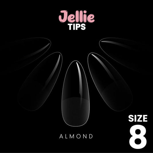 Halo Jellie Almond Size 8 Nail Tips x 50