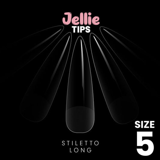Halo Jellie Stiletto Long Size 5 Nail Tips x 50
