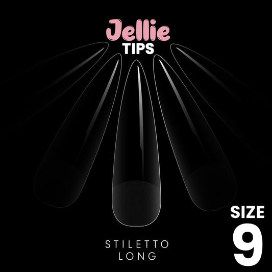 Halo Jellie Stiletto Long Size 9 Nail Tips x 50