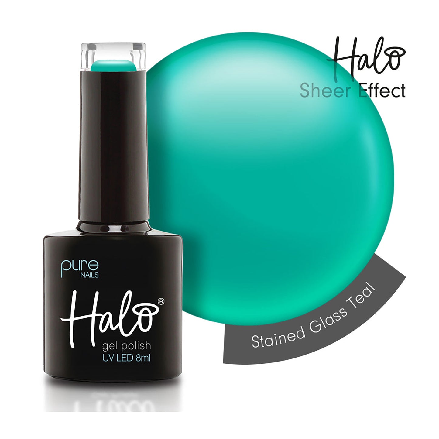 Halo Hema Free Gel Polish Teal 8ml Stained Glass Collection