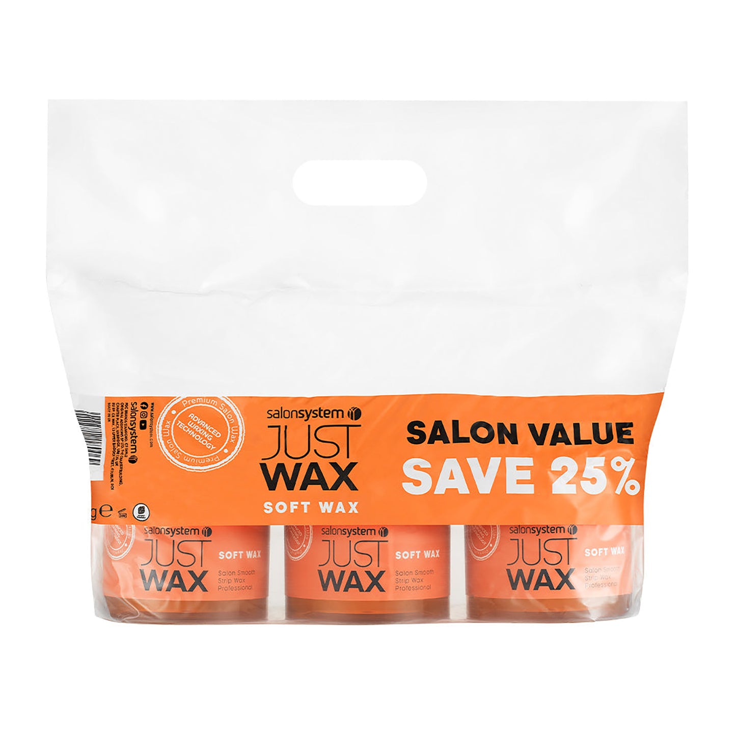 Just Wax Soft Wax Value Pack 450g x3
