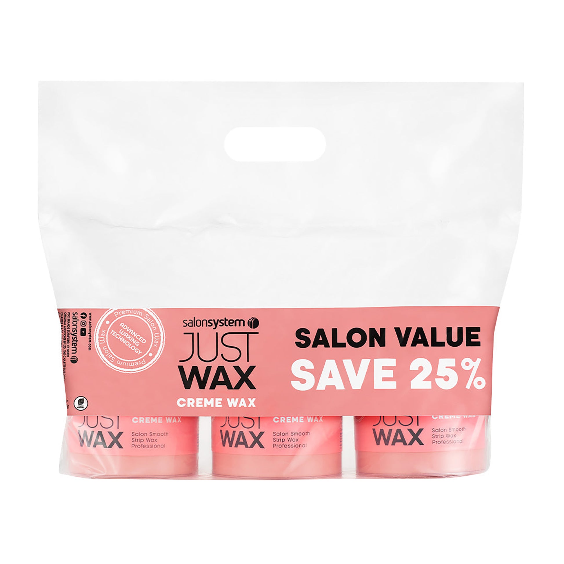 Just Wax Crème Wax Value Pack 450g x3