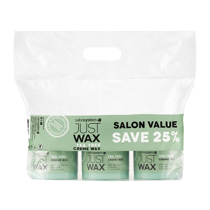 Just Wax Tea Tree Wax Value Pack 450g x3