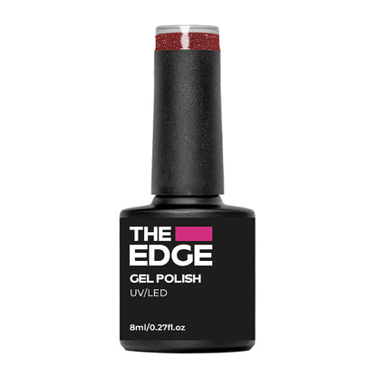 The Edge The Rustic Red Glitter Gel Polish 8ml