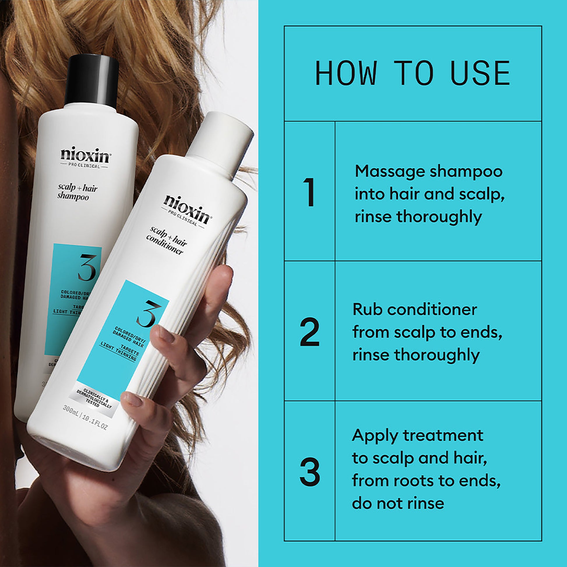 Nioxin Scalp + Hair System 3 Shampoo 300ml