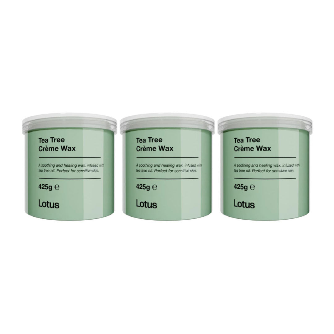 Lotus Tea Tree Creme Wax 425g Value Trio Bundle