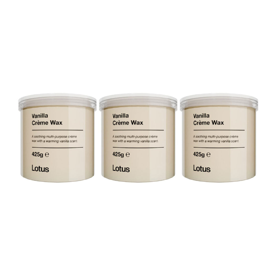Lotus Vanilla Creme Wax 425g Value Trio Bundle