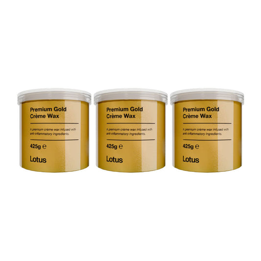 Lotus Premium Gold Creme Wax 425g Value Trio Bundle