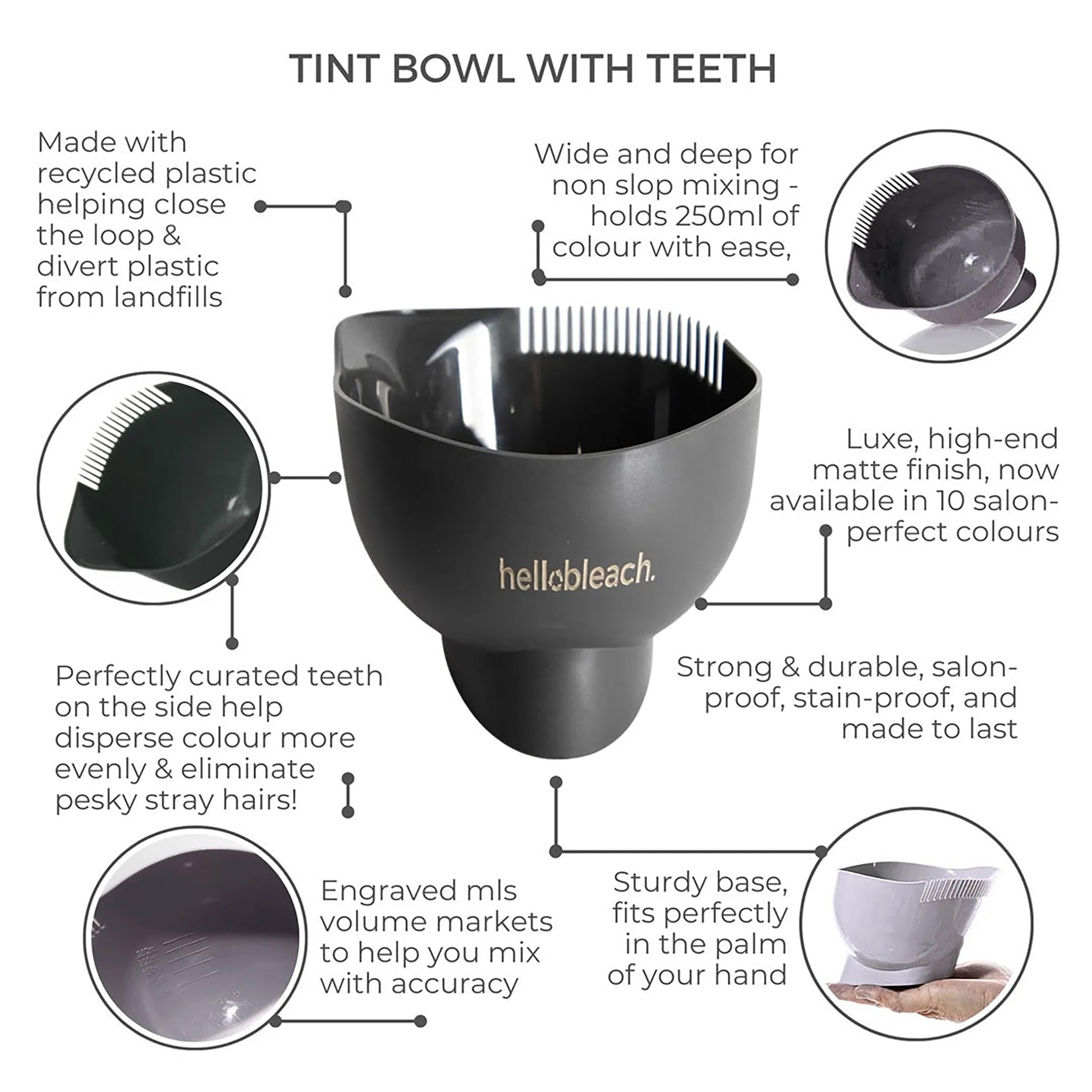 Hello Bleach Deep Tint Bowl With Teeth Ivory