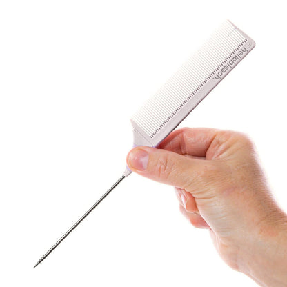 Hello Bleach Tail Comb with Stainless Steel Tip Ivory