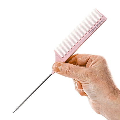 Hello Bleach Tail Comb with Stainless Steel Tip Bby Pink