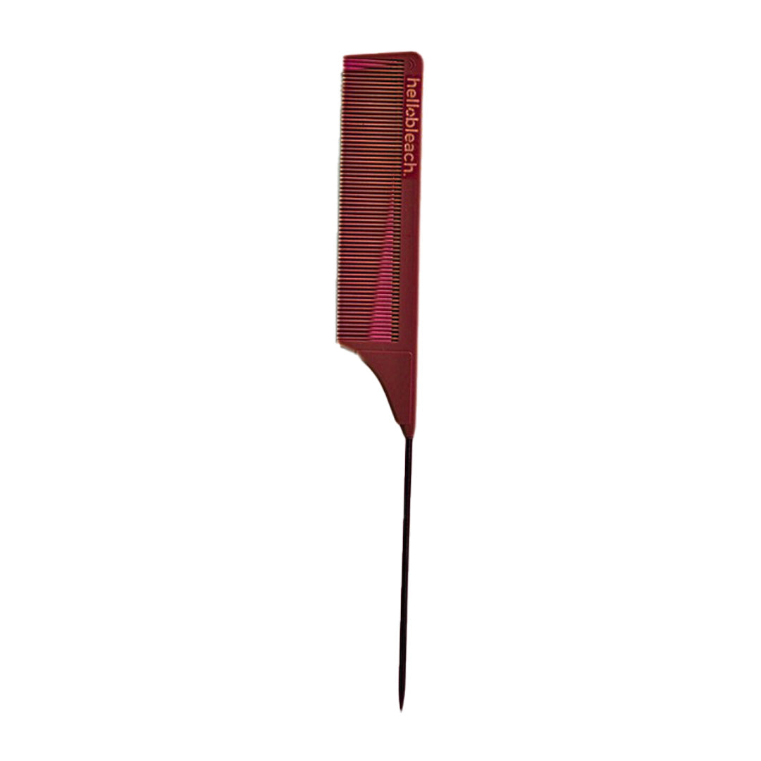 Hello Bleach Tail Comb with Stainless Steel Tip Burgundy