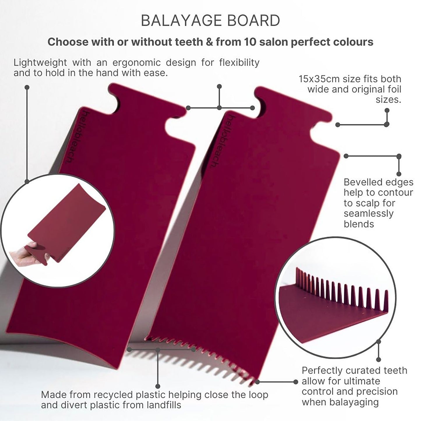 Hello Bleach Balayage Board With Teeth Lilac