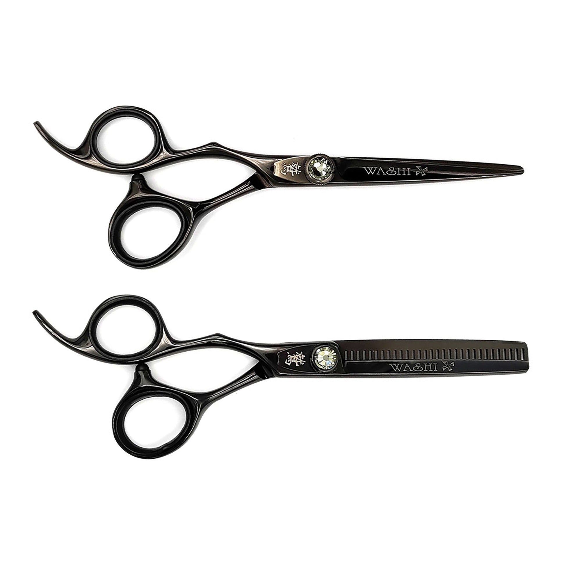 Washi 5.5" Black Titanium Left Handed Scissor Set