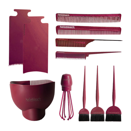 Hello Bleach Tinting Accessories Bundle Burgundy