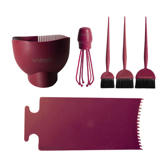 Hello Bleach Balayage Teeth Bundle Burgundy