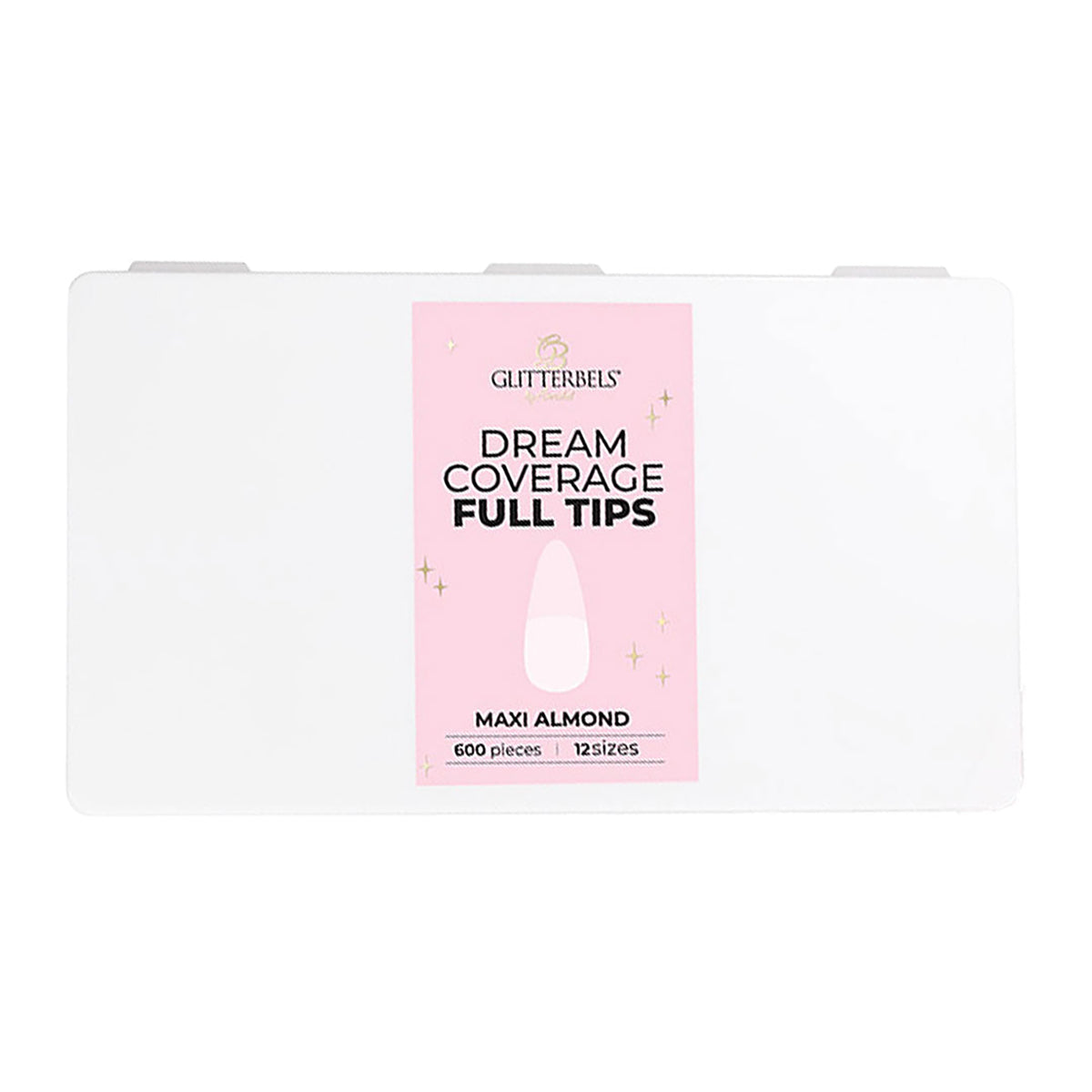 Glitterbels Dream Cover Full Tips Almond Maxi Box of 600