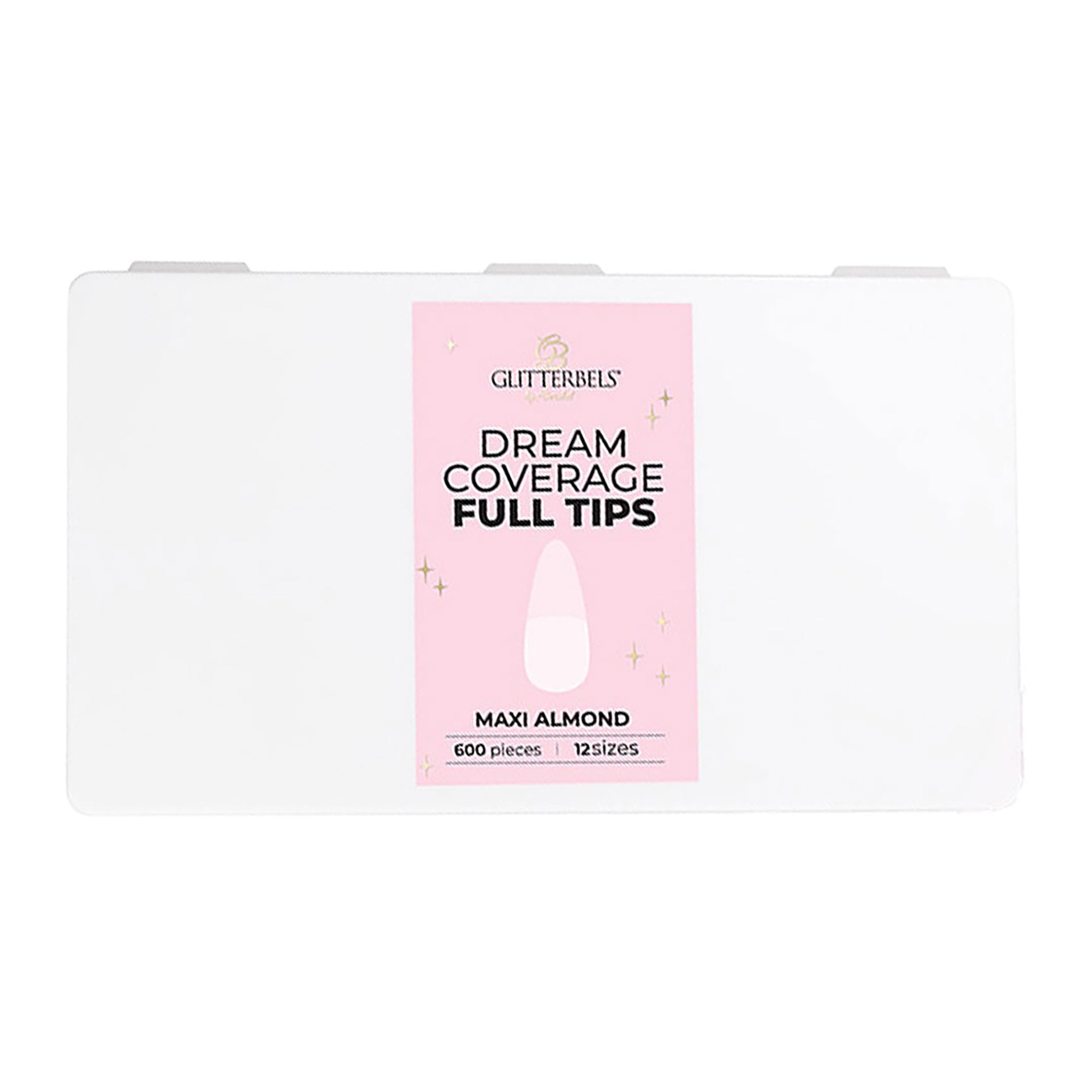 Glitterbels Dream Cover Full Tips Almond Maxi Box of 600