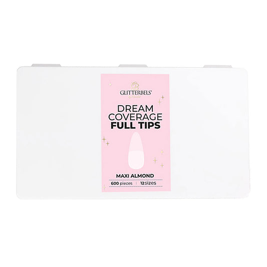 Glitterbels Dream Cover Full Tips Almond Maxi Box of 600