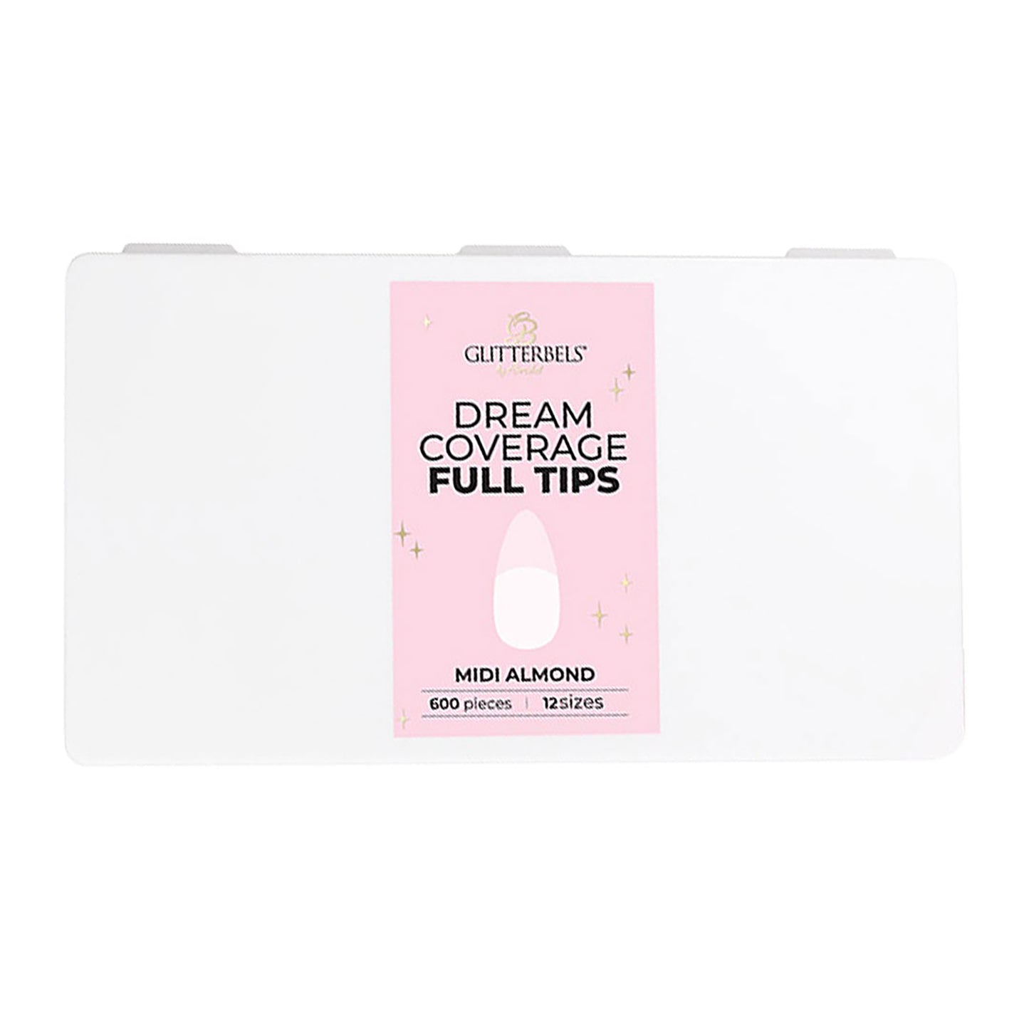 Glitterbels Dream Cover Full Tips Almond Midi Box of 600