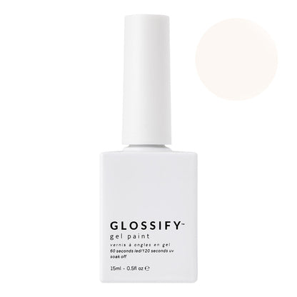 Glossify Milky Top Coat 15ml Hema Free Gel Polish