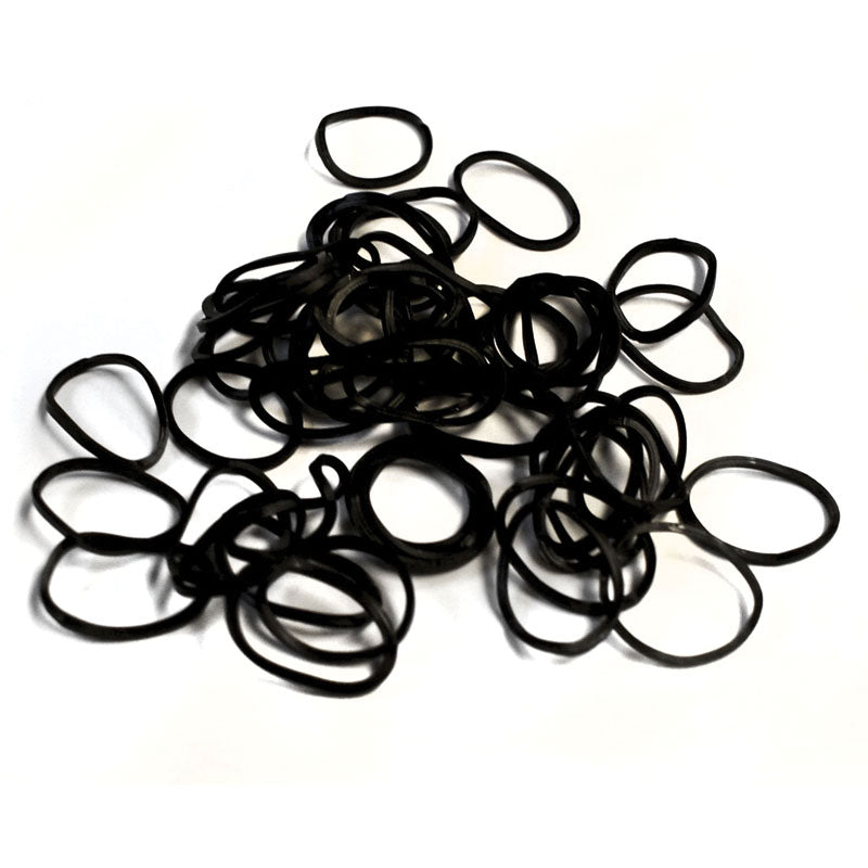 Hair Tools Black Rubber Bands 300pcs