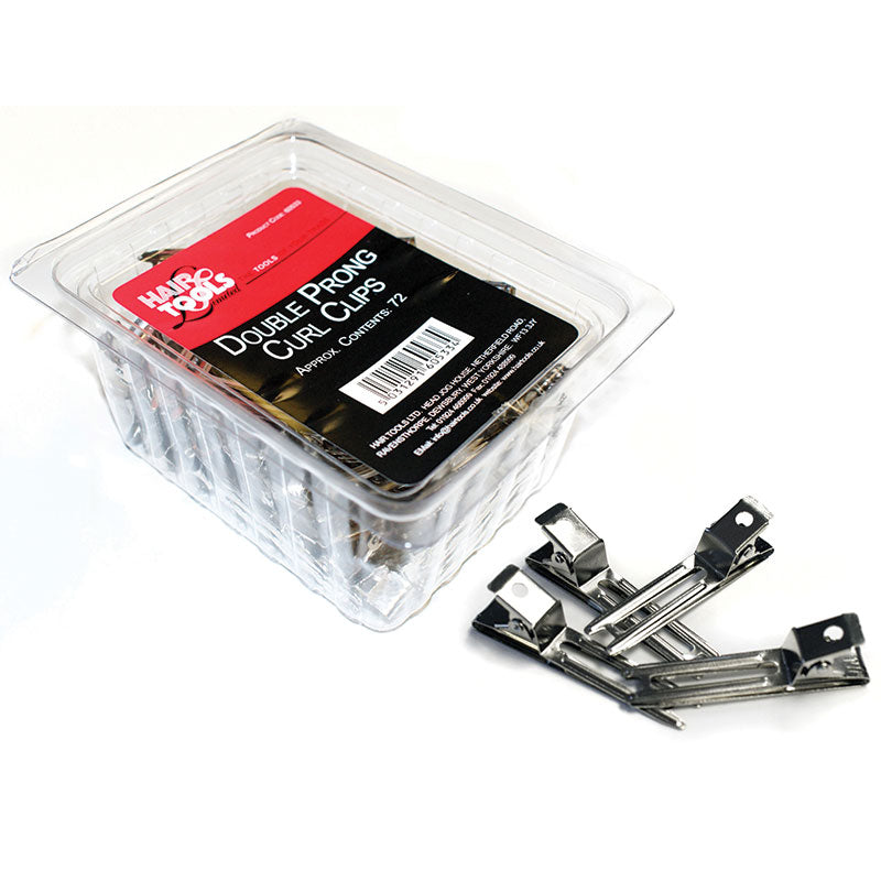Hair Tools Double Prong Curl Clips x 72