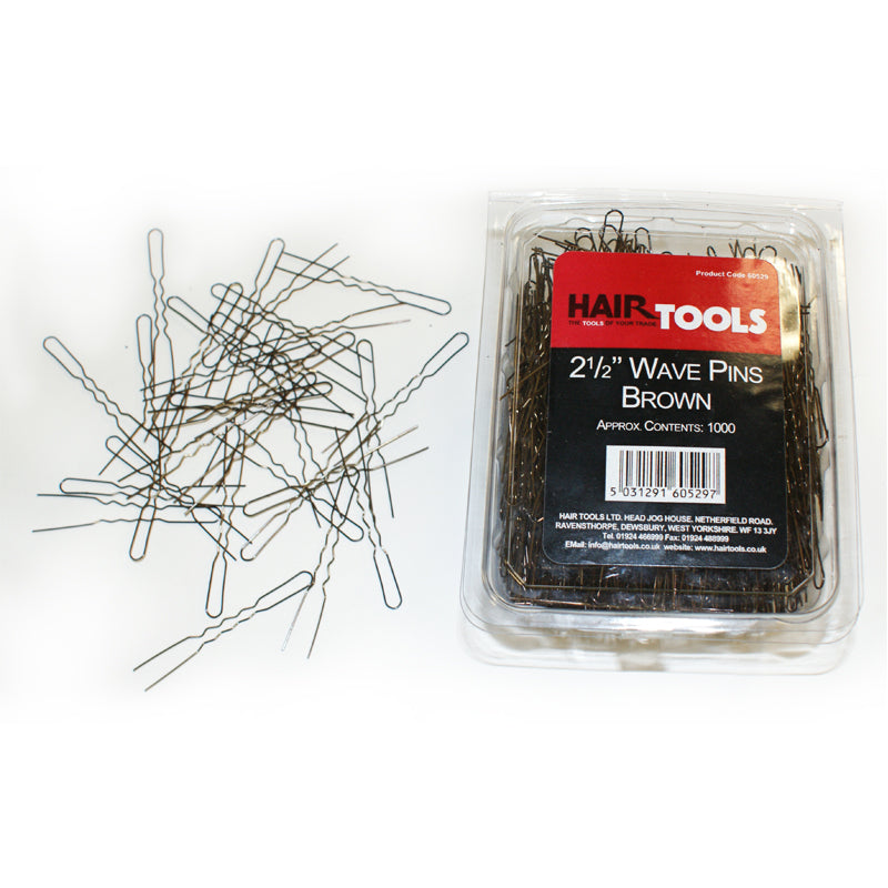 Hair Tools 2.5" Wave Pins Brown x 1000