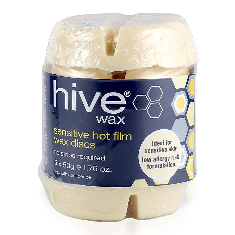 Hive Sensitive Hot Film Depilatory Wax Cream Discs 5 x 50g