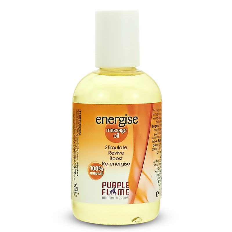 Purple Flame Energise Therapeutic Massage Oil 100ml