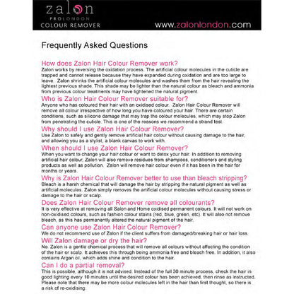 Zalon Pro London Colour Remover Single Application 3 x 50ml