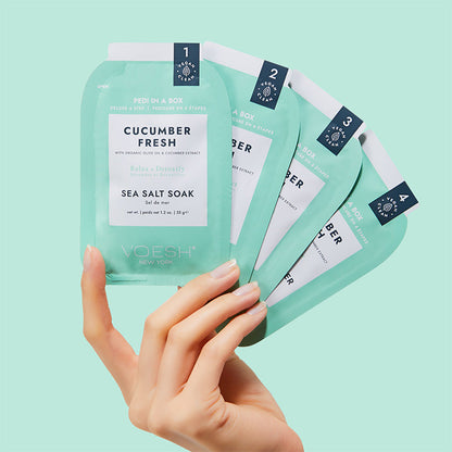 Voesh Pedi In A Box Deluxe 4 Step Cucumber Fresh